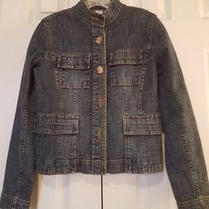 Ann Taylor Loft Denim jacket Size 4 Button Front